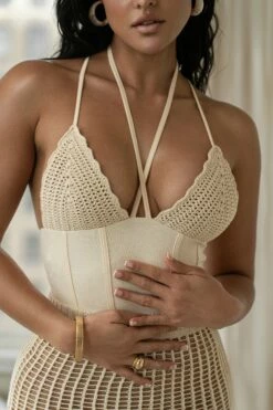 Cream Summer Bliss Crochet Set -Jluxlabel Shop PRODUCT FEB132023 CROCHET 101