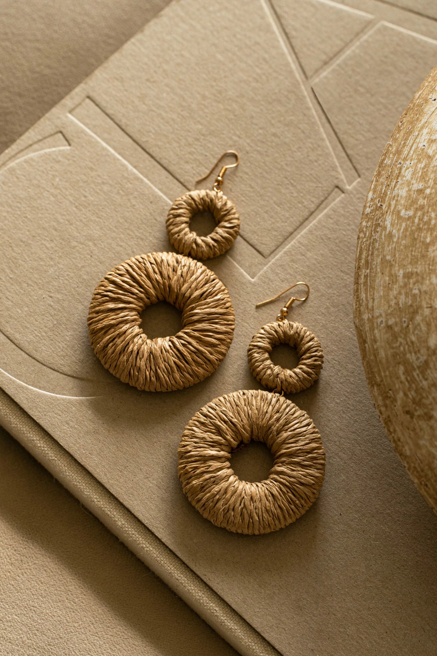 Natural Free Living Straw Dangle Earrings 3 Natural Free Living Straw Dangle Earrings