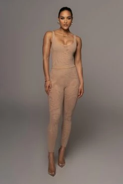 Beige Nina Mesh Pants