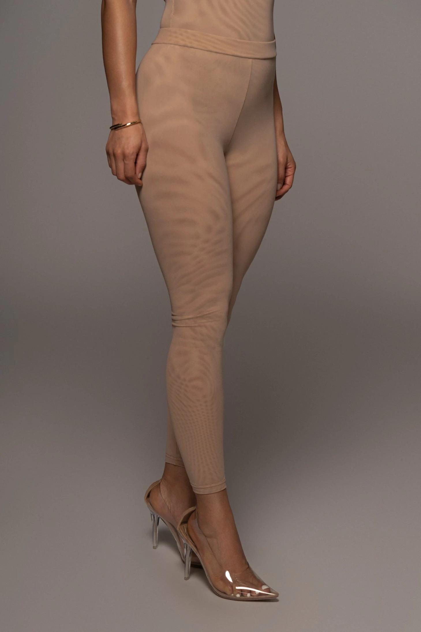 Beige Nina Mesh Pants 5 Beige Nina Mesh Pants - Image 3