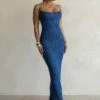 Blue Noemie Sequin Maxi Dress 1 Blue Noemie Sequin Maxi Dress -Jluxlabel Shop PRODUCT FEB282023 CROCHET2 103
