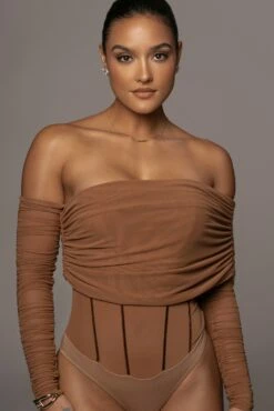 Pecan Sheer Perfection Bodysuit