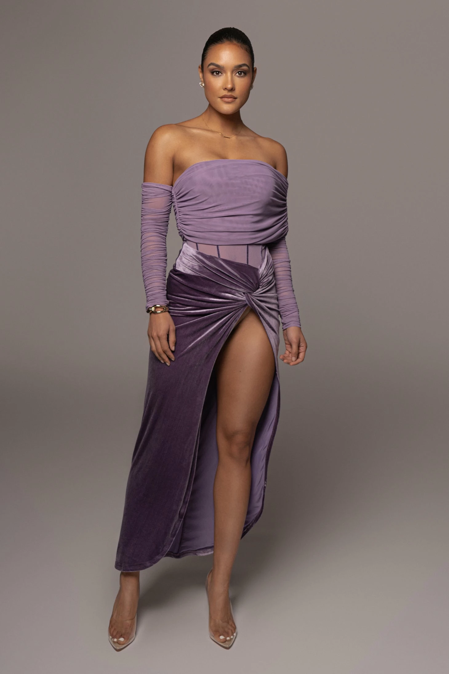 Purple Sheer Perfection Bodysuit 4 Purple Sheer Perfection Bodysuit - Image 2