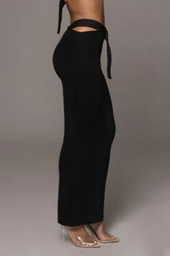 Black Nikole Ribbed Skirt Set -Jluxlabel Shop PRODUCT JAN192023 10