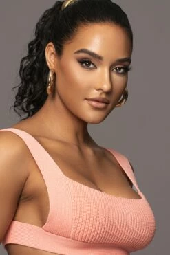 Peach Nikole Ribbed Skirt Set 30 Peach Nikole Ribbed Skirt Set -Jluxlabel Shop PRODUCT JAN192023 35