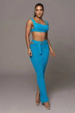 Blue Nikole Ribbed Skirt Set 19 Blue Nikole Ribbed Skirt Set -Jluxlabel Shop PRODUCT JAN192023 55 1