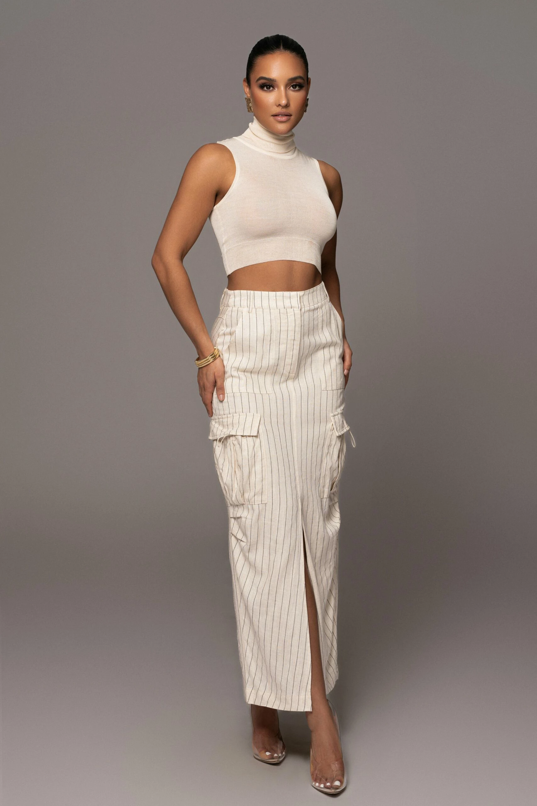 Ivory Barely There Turtleneck Top 4 Ivory Barely There Turtleneck Top - Image 2