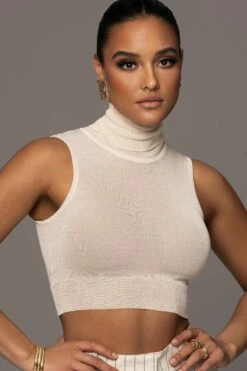 Ivory Barely There Turtleneck Top 12 Ivory Barely There Turtleneck Top -Jluxlabel Shop PRODUCT JAN252023 NEWARRIVALS 212