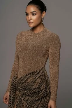 Gold/Black Untamed Slit Dress 36 Gold/Black Untamed Slit Dress -Jluxlabel Shop PRODUCT JAN52022 243