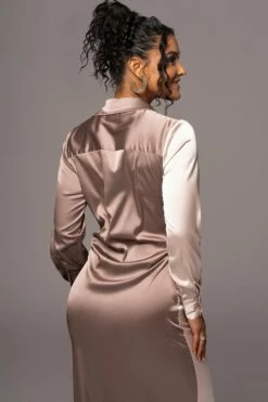 Taupe Color Block Satin Midi Dress 24 Taupe Color Block Satin Midi Dress -Jluxlabel Shop PRODUCT JUL112023 NEWARRIVALS 159