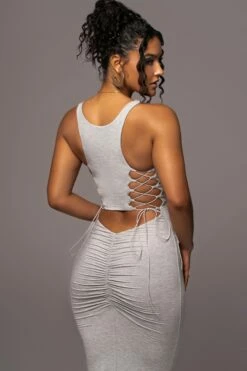 Grey Late Nights Midi Dress -Jluxlabel Shop PRODUCT JUL112023 NEWARRIVALS 54