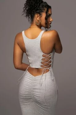 Grey Late Nights Midi Dress -Jluxlabel Shop PRODUCT JUL112023 NEWARRIVALS 55