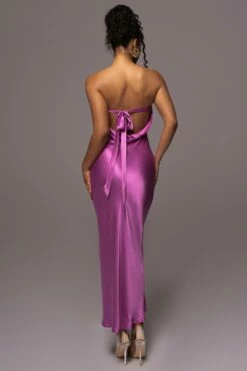 Purple Irina Satin Strapless Maxi Dress 20 Purple Irina Satin Strapless Maxi Dress -Jluxlabel Shop PRODUCT JUL112023 NEWARRIVALS 6