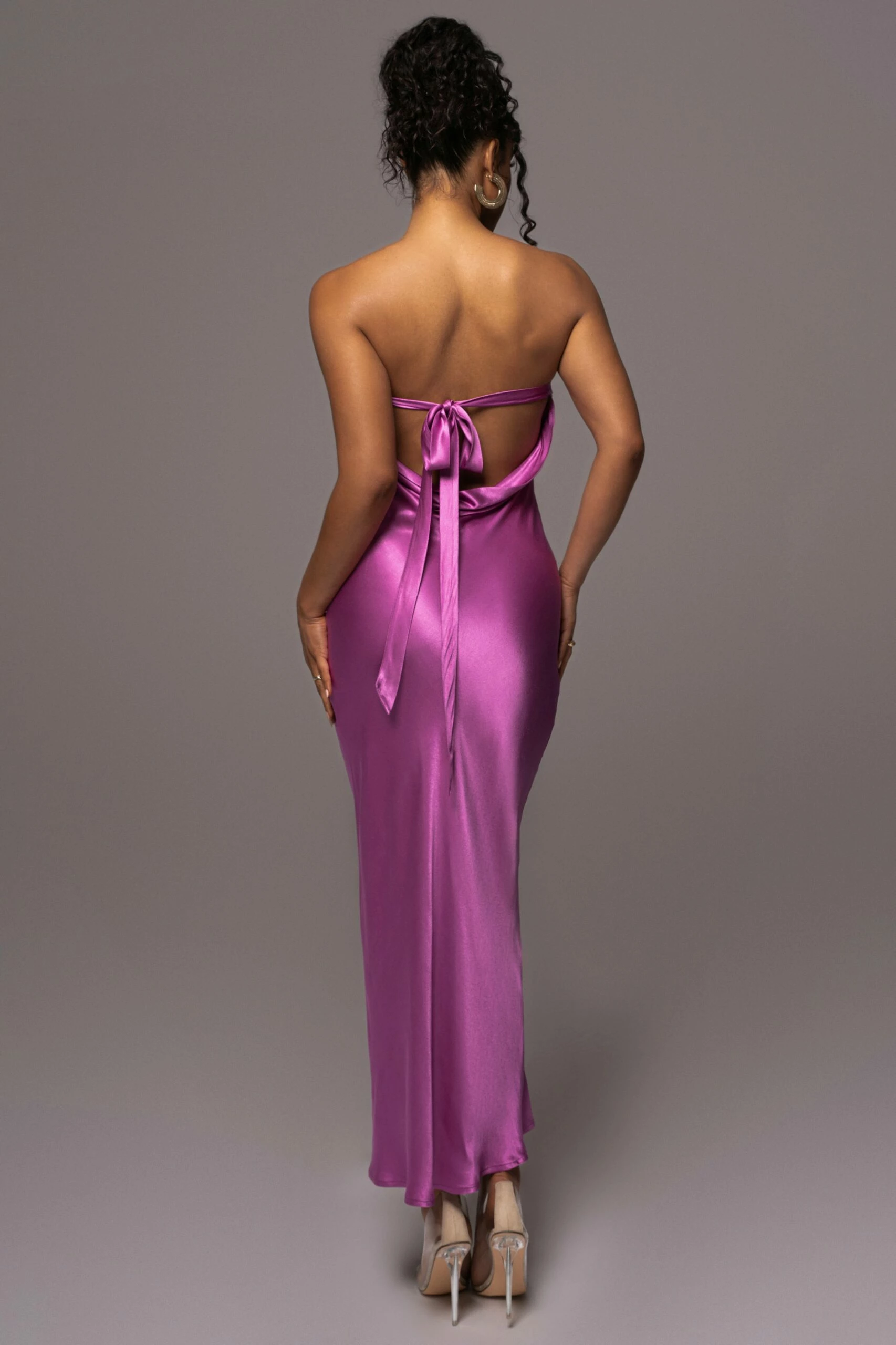 Purple Irina Satin Strapless Maxi Dress 11 Purple Irina Satin Strapless Maxi Dress - Image 9