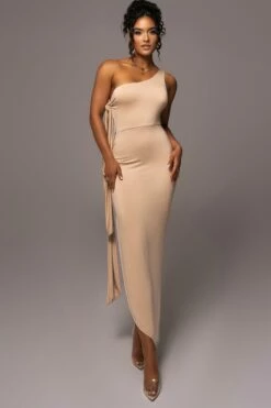 Tan Out Of Mind One Shoulder Dress 14 Tan Out Of Mind One Shoulder Dress -Jluxlabel Shop PRODUCT JUL112023 NEWARRIVALS 99