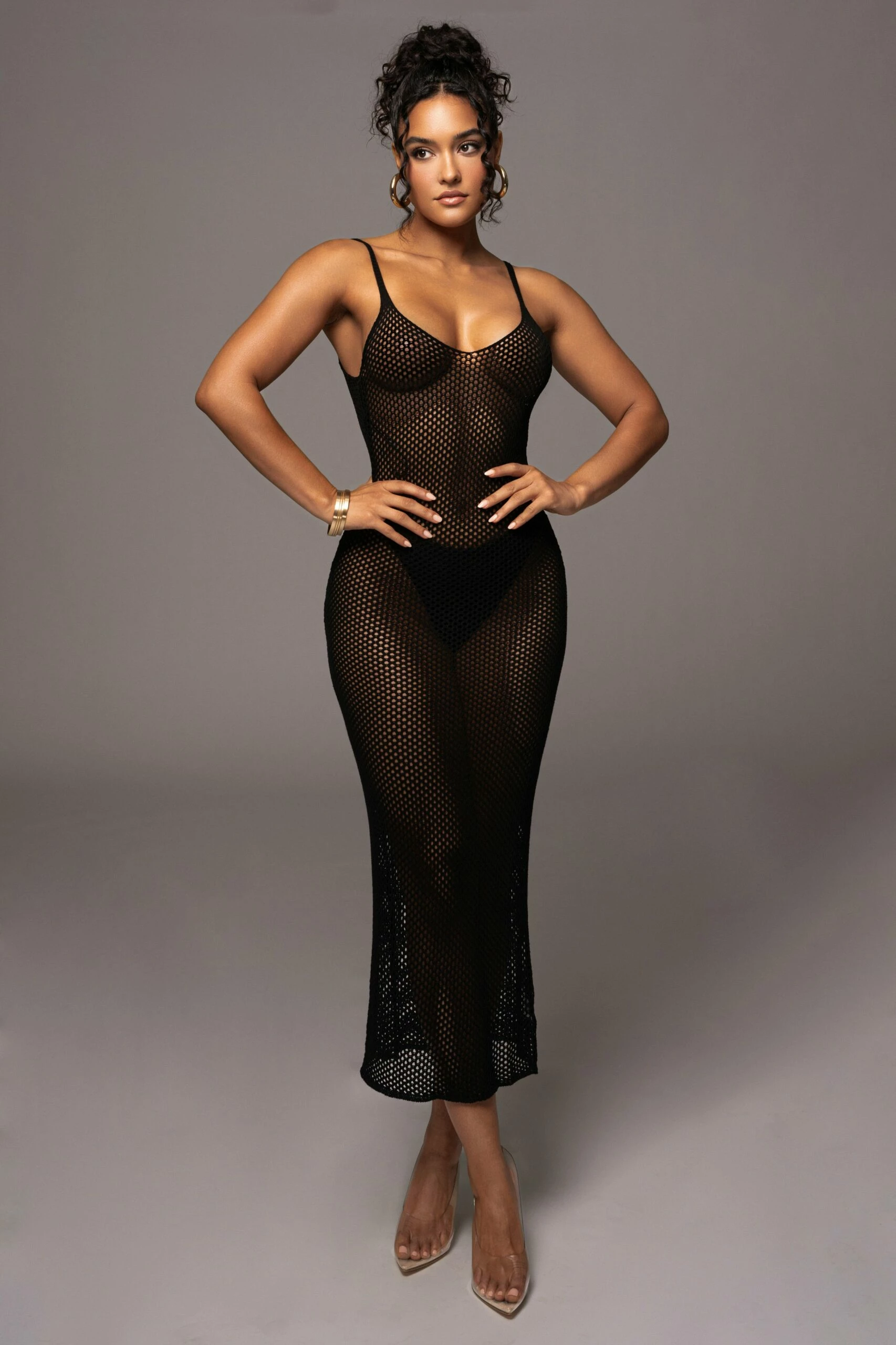 Black Almost Paradise Netted Maxi Dress 8 Black Almost Paradise Netted Maxi Dress - Image 6