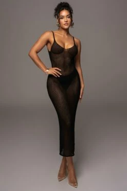 Black Almost Paradise Netted Maxi Dress 20 Black Almost Paradise Netted Maxi Dress -Jluxlabel Shop PRODUCT JUL132023 ASAPMISSING 3