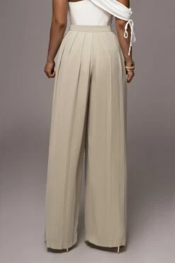 Sage Josette Wide-Leg Pleated Pants -Jluxlabel Shop PRODUCT JUL132023 CHIFFON 15