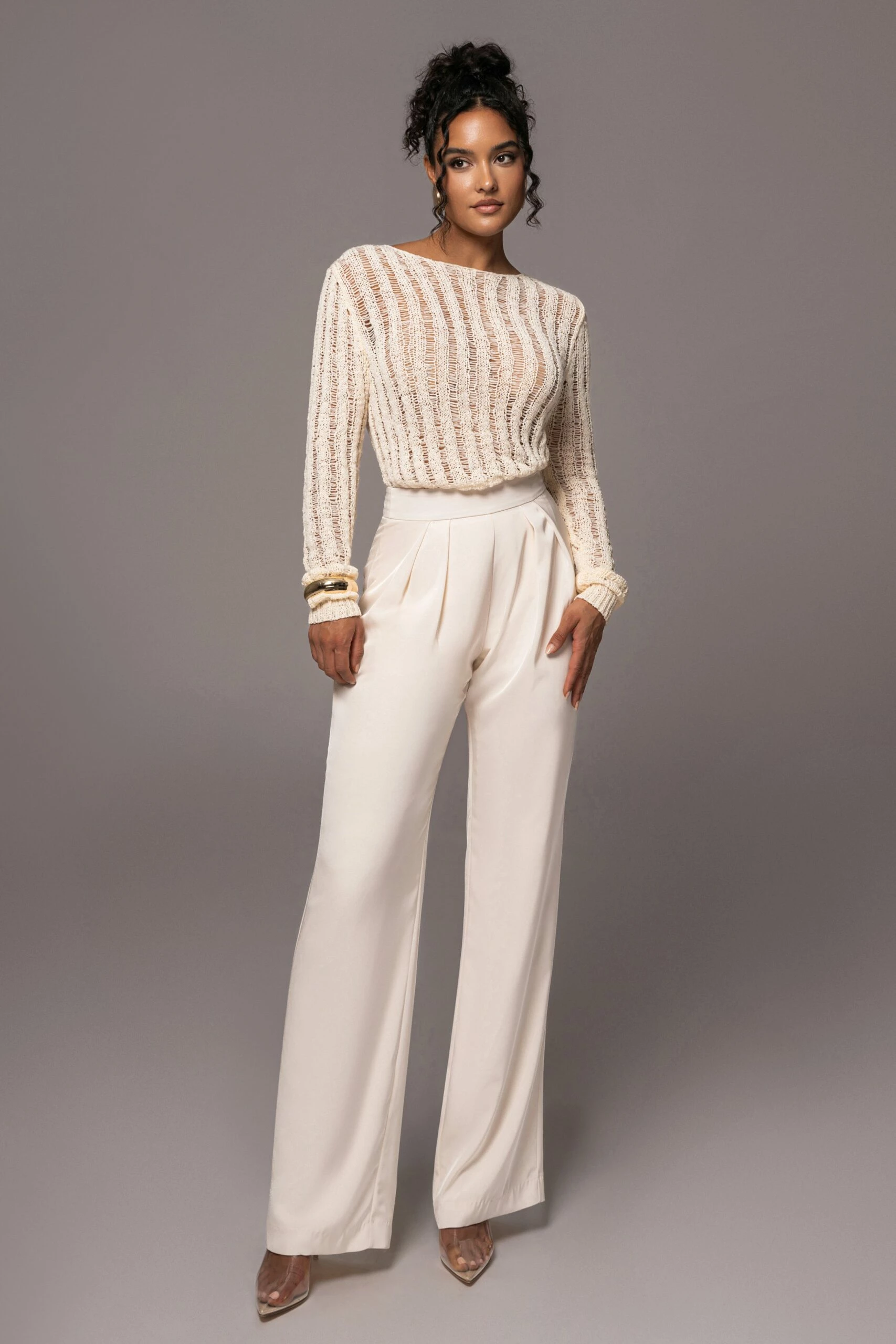 Cream Natalya Rib Knit Top 5 Cream Natalya Rib Knit Top - Image 3