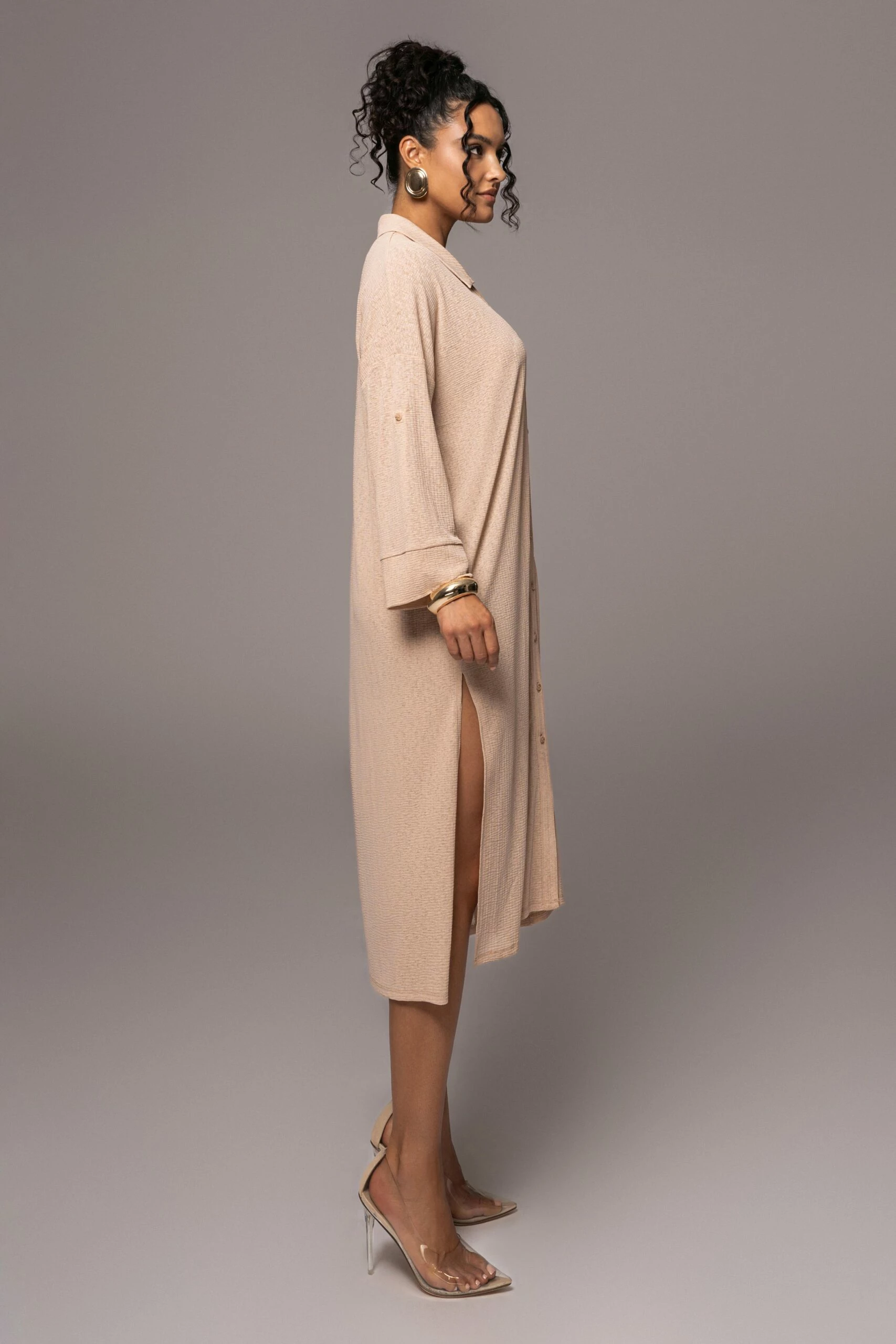 Tan Sunlight Crinkled Mesh Skirt Set 16 Tan Sunlight Crinkled Mesh Skirt Set - Image 15