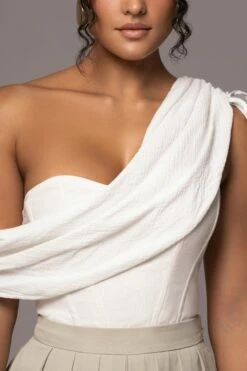 Ivory New Obsession Draped Top 27 Ivory New Obsession Draped Top -Jluxlabel Shop PRODUCT JUL132023 CHIFFON 23