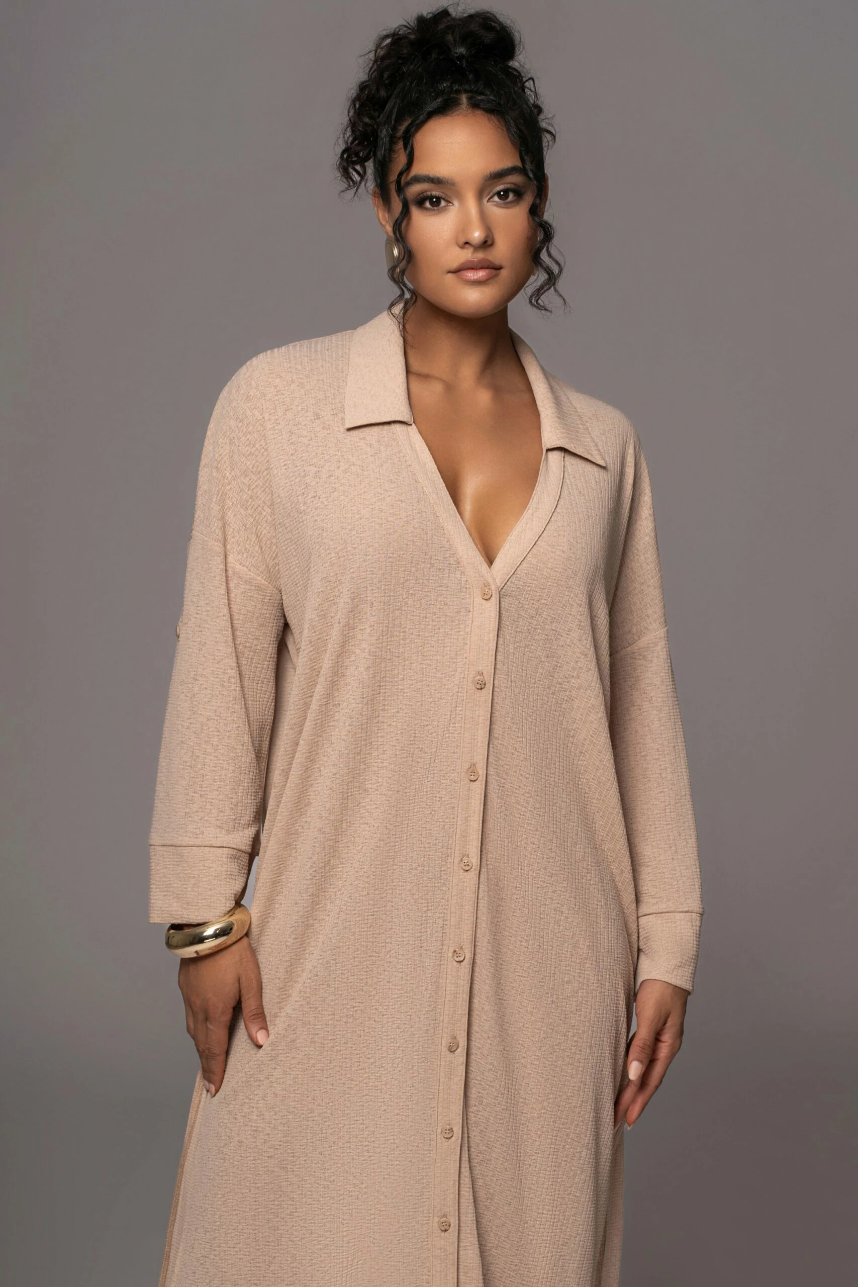 Tan Sunlight Crinkled Mesh Skirt Set 7 Tan Sunlight Crinkled Mesh Skirt Set - Image 6