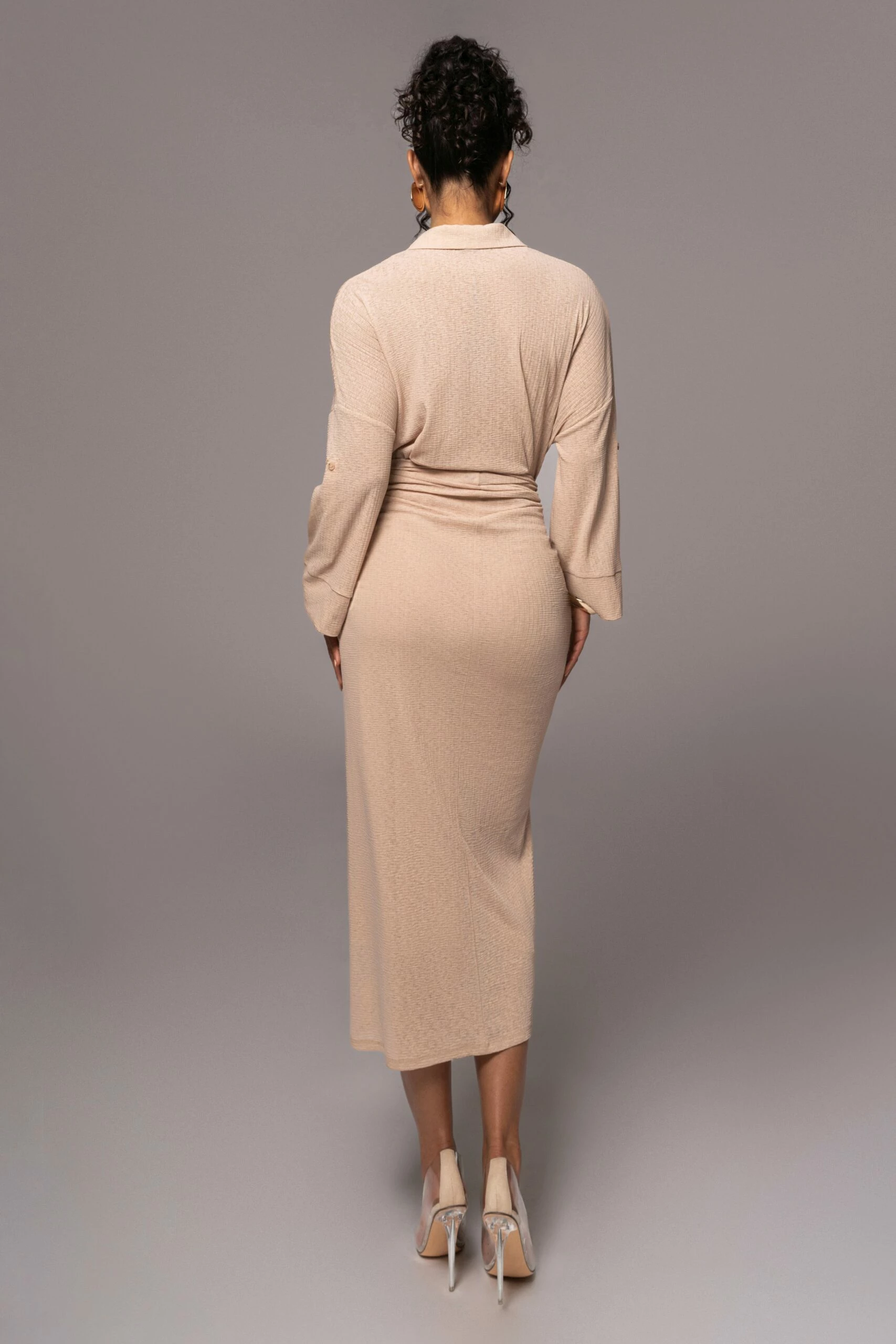 Tan Sunlight Crinkled Mesh Skirt Set 21 Tan Sunlight Crinkled Mesh Skirt Set - Image 20