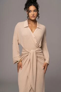 Tan Sunlight Crinkled Mesh Skirt Set 27 Tan Sunlight Crinkled Mesh Skirt Set -Jluxlabel Shop PRODUCT JUL132023 CHIFFON 242 1