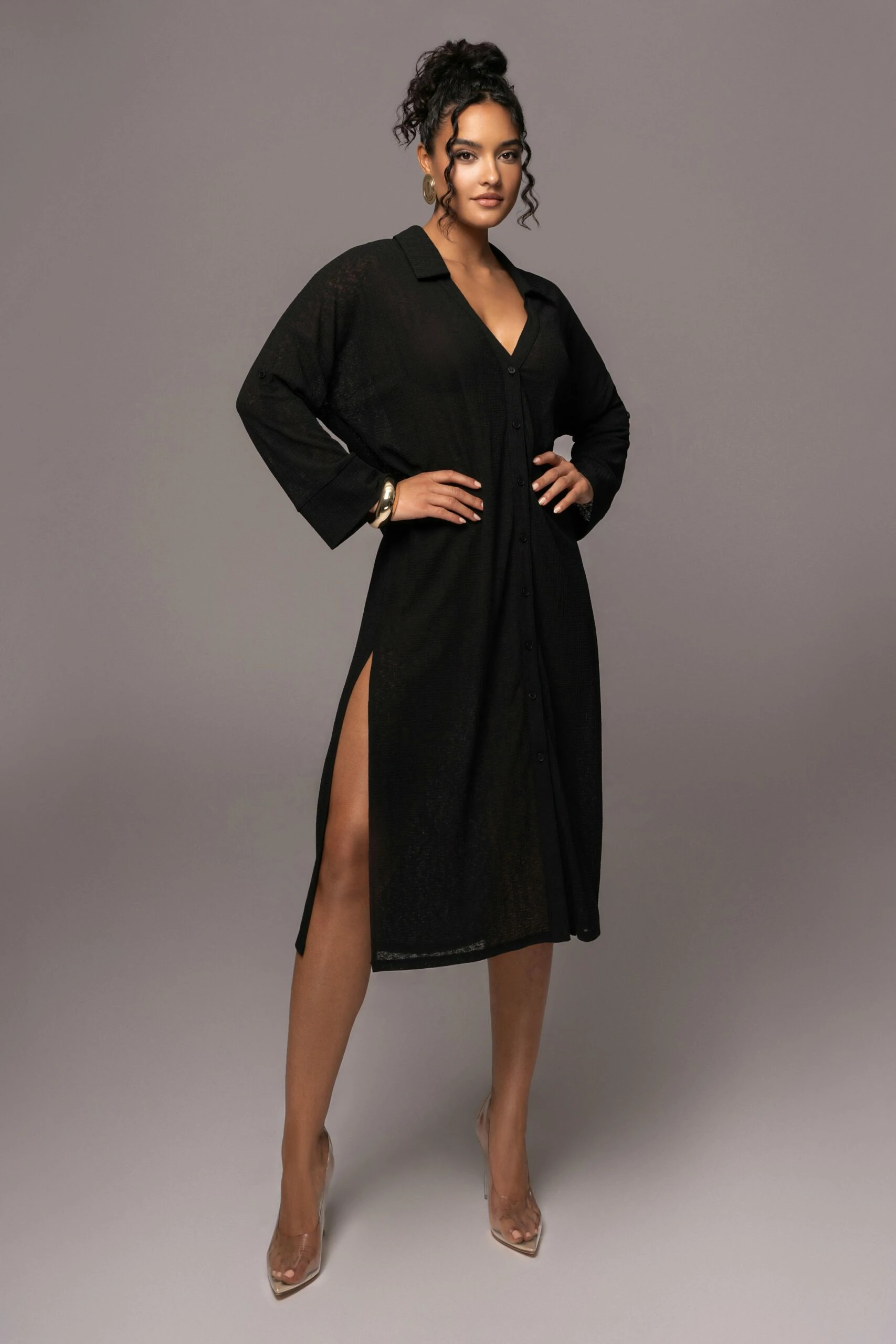 Black Sunlight Crinkled Mesh Skirt Set 5 Black Sunlight Crinkled Mesh Skirt Set - Image 3