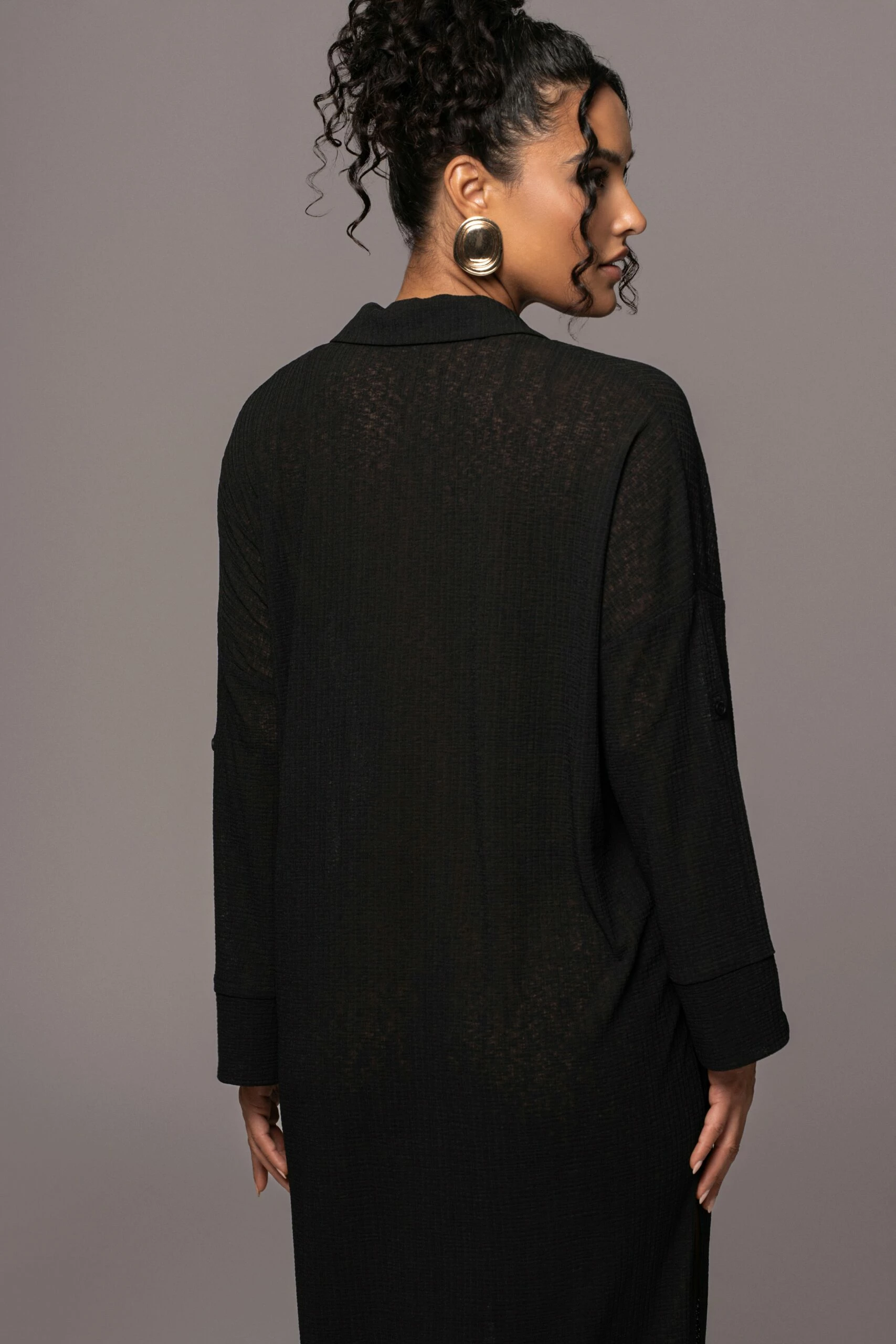 Black Sunlight Crinkled Mesh Skirt Set 10 Black Sunlight Crinkled Mesh Skirt Set - Image 8