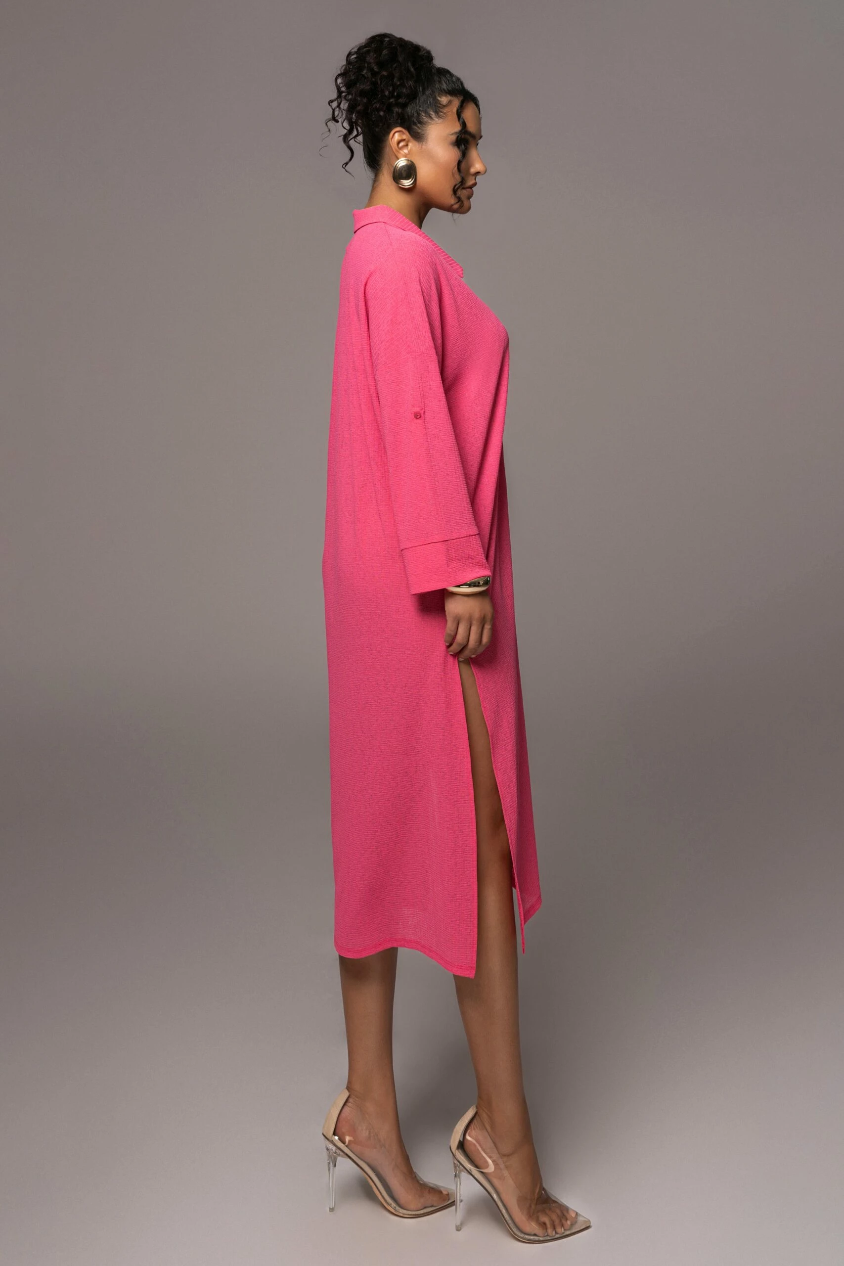 Fuchsia Sunlight Crinkled Mesh Skirt Set 11 Fuchsia Sunlight Crinkled Mesh Skirt Set - Image 9