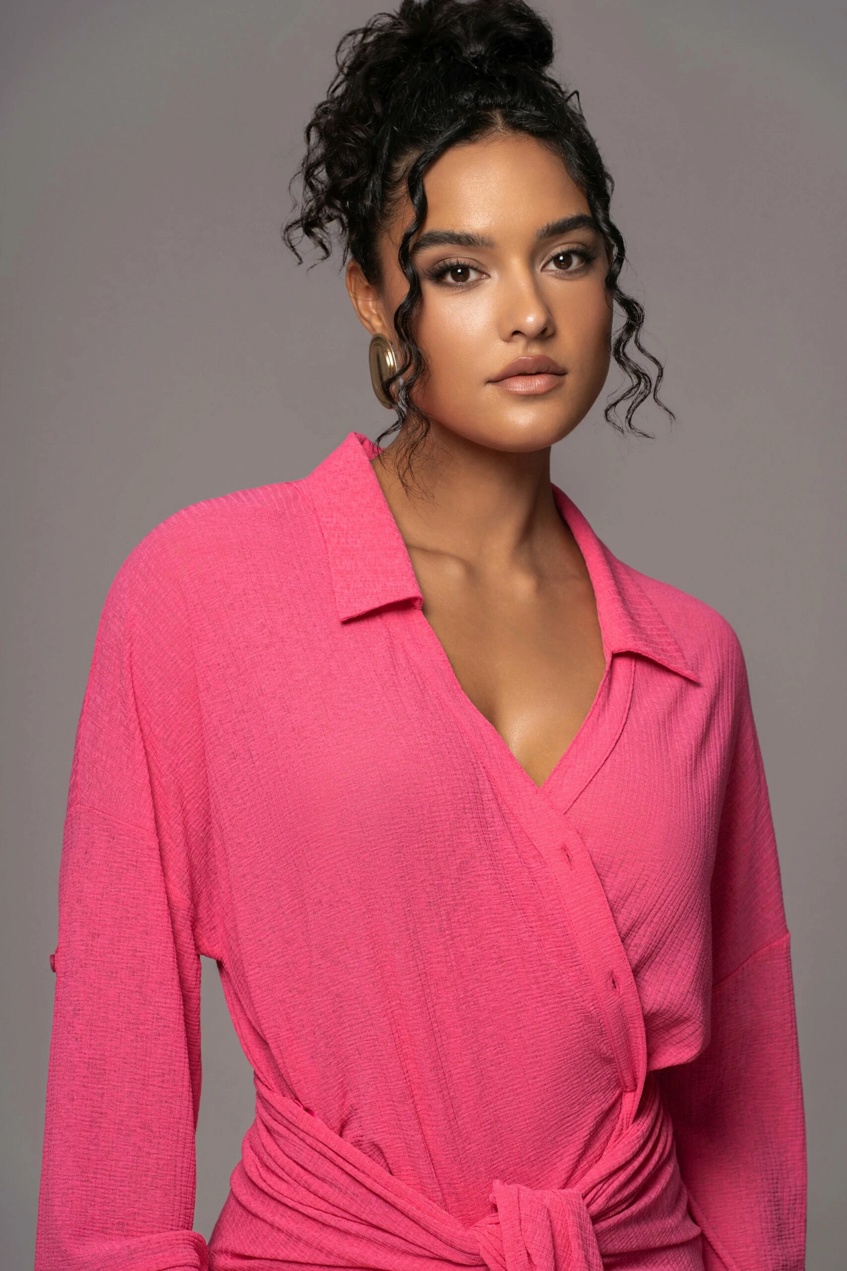 Fuchsia Sunlight Crinkled Mesh Skirt Set 8 Fuchsia Sunlight Crinkled Mesh Skirt Set - Image 6