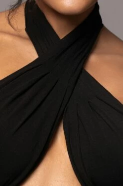 Black Tamara Halter Midi Dress 21 Black Tamara Halter Midi Dress -Jluxlabel Shop PRODUCT JUL132023 CHIFFON 8