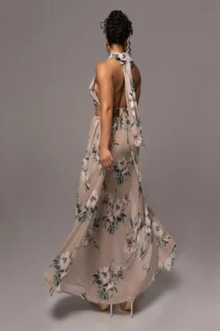 Purple Floral Nicoletta Chiffon Maxi Dress -Jluxlabel Shop PRODUCT JUL132023 CHIFFON 89