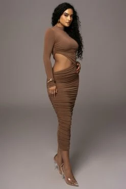 Pecan Clear Skies Mock Neck Dress 16 Pecan Clear Skies Mock Neck Dress -Jluxlabel Shop PRODUCT JUL192023 AUGDROP1 157