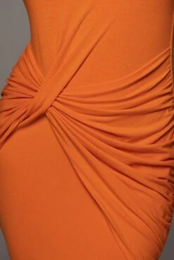 Jluxbasix Orange Modern Lovers Midi Dress -Jluxlabel Shop PRODUCT JUL222022 BASIX 103