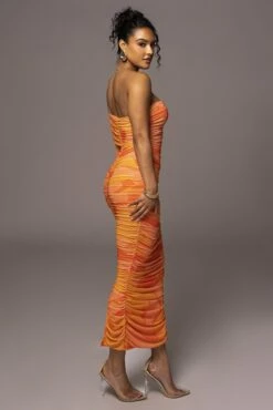 Orange Capri Ruched Dress 19 Orange Capri Ruched Dress -Jluxlabel Shop PRODUCT JUL262023 ASAP 25