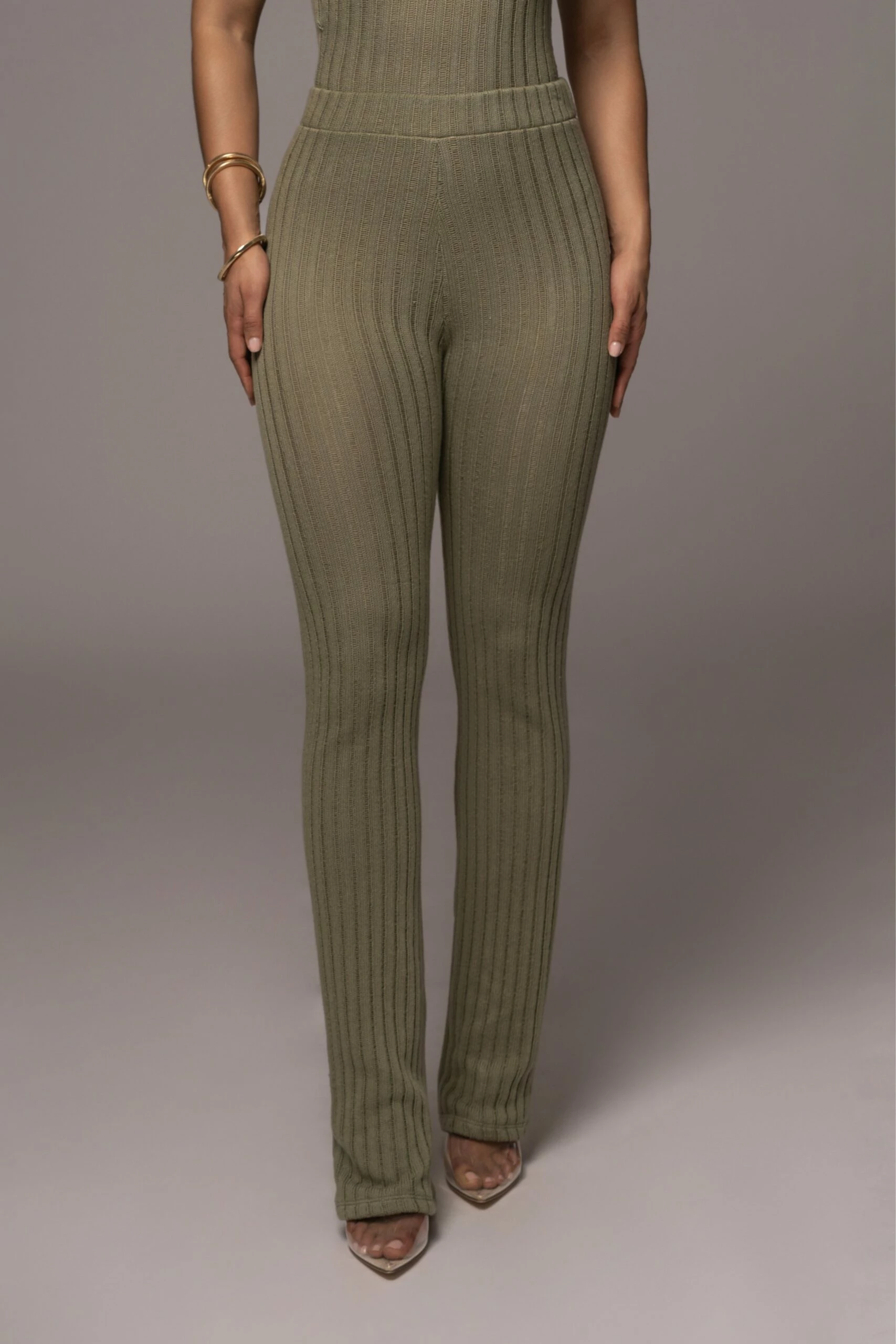 Olive Better Together Ribbed Pants 4 Olive Better Together Ribbed Pants - Image 2