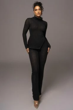 Black One Call Away Ribbed Turtleneck Top -Jluxlabel Shop PRODUCT JUL262023 AUGDROP12 82