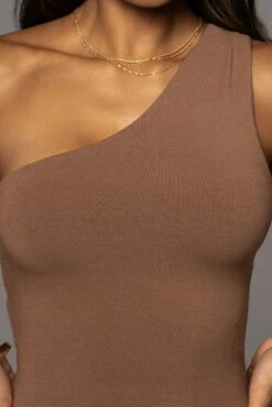 Pecan Meara One Shoulder Dress 22 Pecan Meara One Shoulder Dress -Jluxlabel Shop PRODUCT JUL282022 BASIX 214