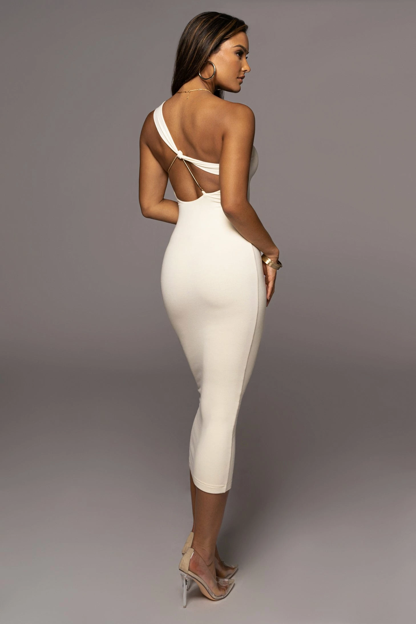 Buttercream Meara One Shoulder Dress 3 Buttercream Meara One Shoulder Dress
