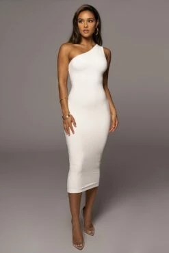 Ivory Meara One Shoulder Dress -Jluxlabel Shop PRODUCT JUL282022 BASIX 56