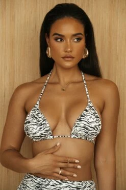 Black Arie Zebra Print 3-Piece Bikini Set -Jluxlabel Shop PRODUCT JUL52023 CROCHET2 166