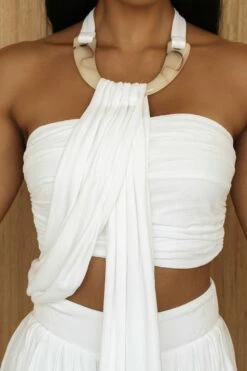 White TAKE A SEAT HALTER TOP -Jluxlabel Shop PRODUCT JUL52023 CROCHET2 256