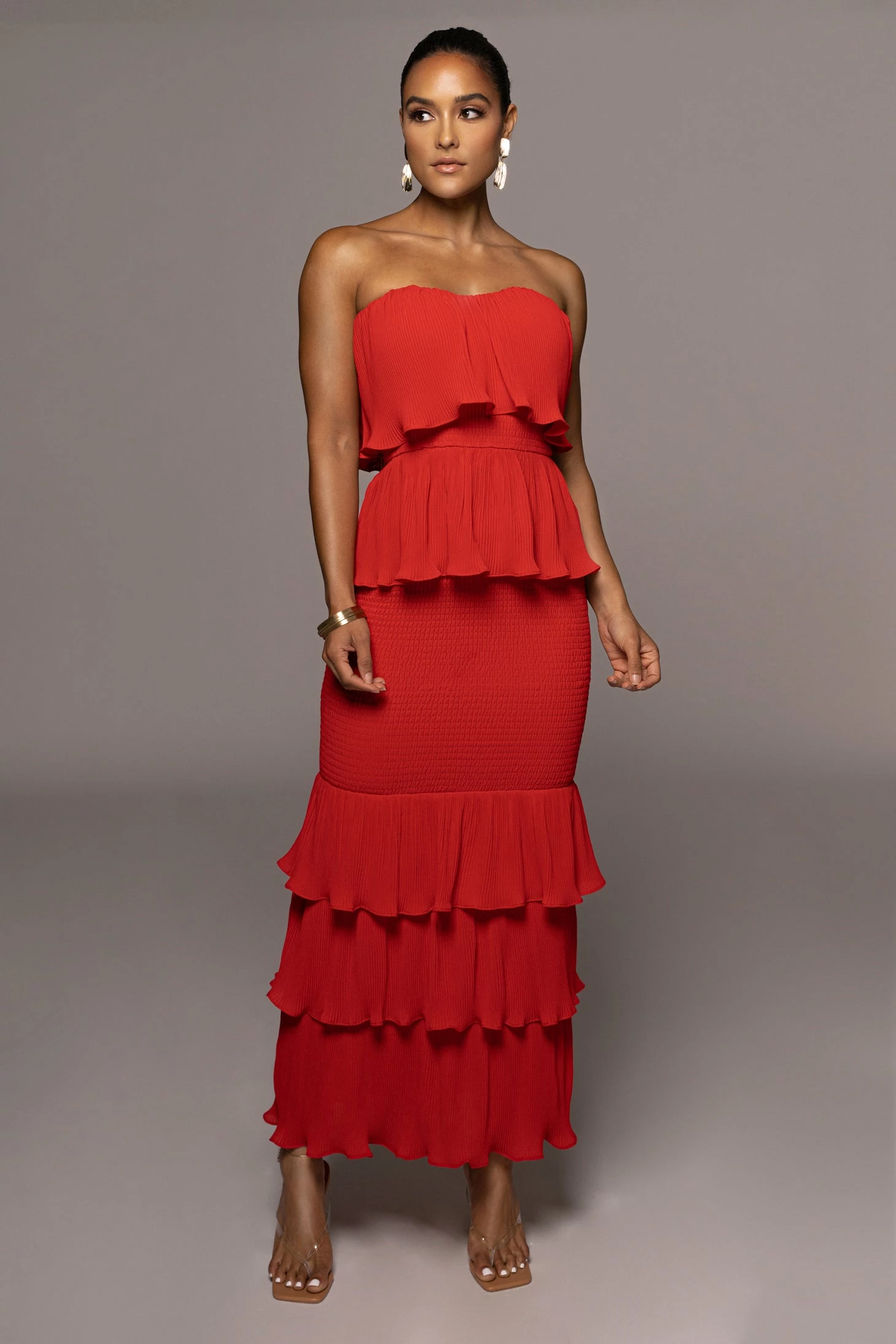 Red Casa Blanca Ruffle Dress 9 Red Casa Blanca Ruffle Dress - Image 7