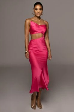 Pink Maurine Cutout Dress