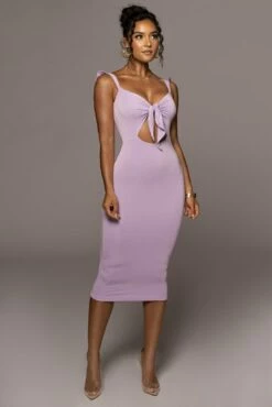 Lilac Unica Front Tie Dress