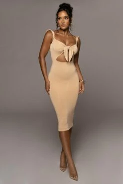 Tan Unica Front Tie Dress 12 Tan Unica Front Tie Dress -Jluxlabel Shop PRODUCT JUNE14 SUMMER2 53