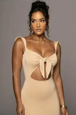 Tan Unica Front Tie Dress 13 Tan Unica Front Tie Dress -Jluxlabel Shop PRODUCT JUNE14 SUMMER2 56