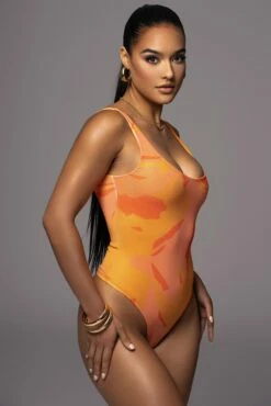 Orange Private Getaway Mesh Bodysuit -Jluxlabel Shop PRODUCT JUNE272023 ASAP 6